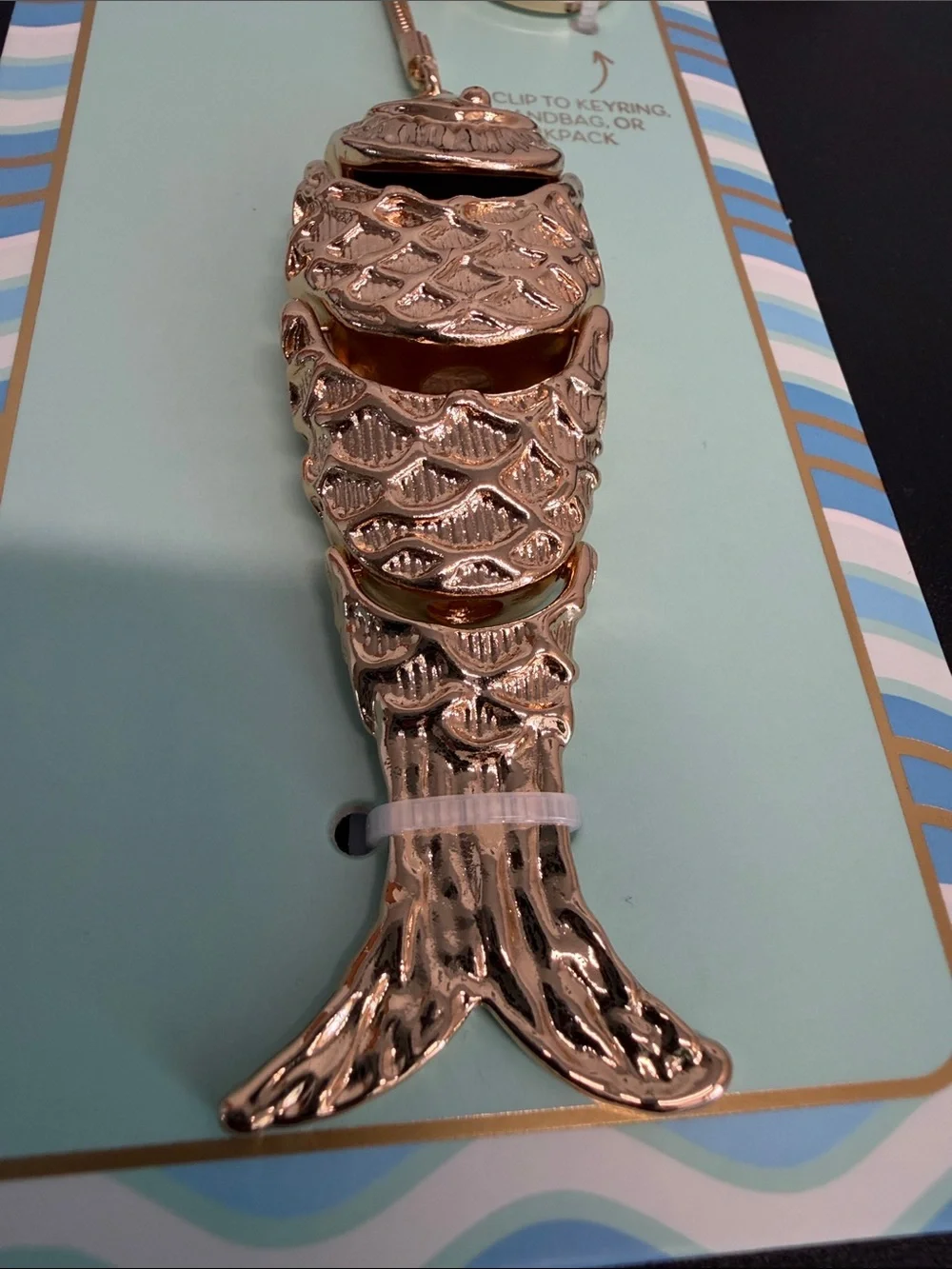 Piper K | Coastal Summer Gold Tone Fish Bag Charm